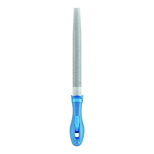 PFERD Werkstattfeile Halbrund-spitz, 200mm, halbrund-spitze Feile, Kreuzhieb H2 auf zwei Seiten, inkl. Ergonomie-Feilenheft, 11235207 – für universelle Schrupp- und Schlichtarbeiten geeignet von PFERD