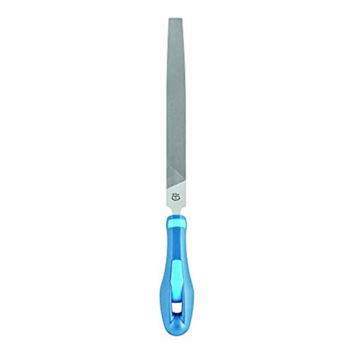 PFERD Werkstattfeile Flachspitz, 150mm, rechteckige, spitz zulaufende Feile, Kreuzhieb H3 auf vier Seiten, inkl. Ergonomie-Feilenheft, 11216158 – für die Feinbearbeitung und zum Schlichten geeignet von PFERD