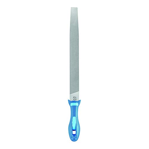 PFERD Werkstattfeile Flachspitz, 300mm, rechteckige, spitz zulaufende Feile, Kreuzhieb H3 auf vier Seiten, inkl. Ergonomie-Feilenheft, 11216308 – für die Feinbearbeitung und zum Schlichten geeignet von PFERD
