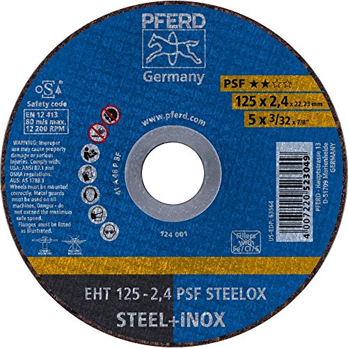 Pferd EHT1252, 4A46PPSFINOX Trennscheibe A46PPSF-I 125-2,4mm Pferd EHT1252, 4A46PPSFINOX Trennscheibe A46PPSF-I 125-2,4mm von PFERD