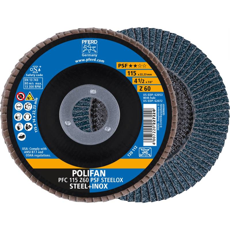Pferd Fächerscheiben Polifan PSF PFC Steelox 115 mm x 60 mm von PFERD