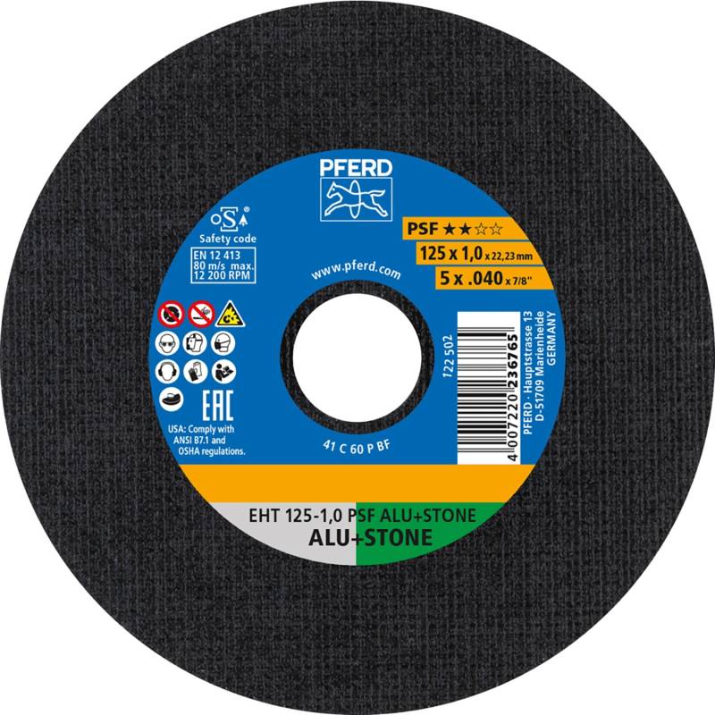 Pferd Trennscheiben PSF EHT Alu Stone 125 mm x 1 mm von PFERD