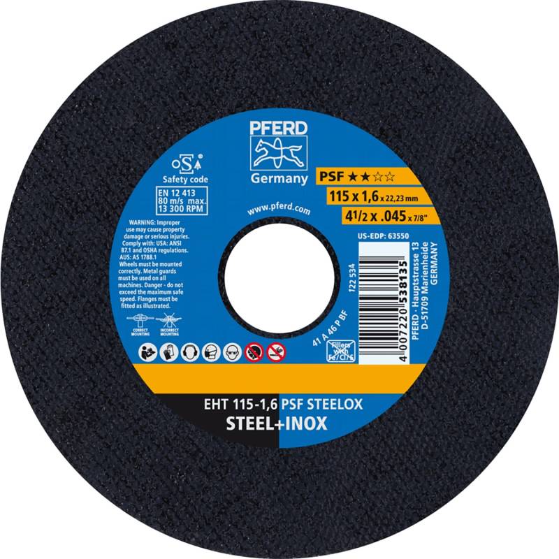Pferd Trennscheiben PSF EHT Steelox 115 mm x 1,6 mm von PFERD