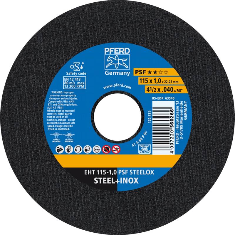 Pferd Trennscheiben PSF EHT Steelox 115 mm x 1 mm von PFERD