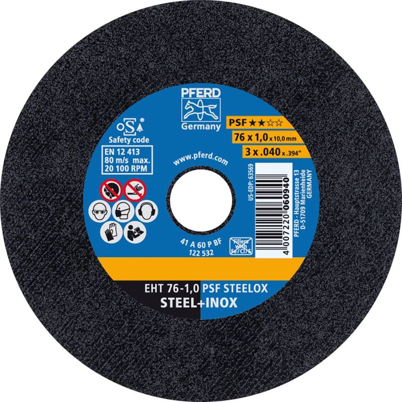 Pferd Trennscheiben PSF EHT Steelox 76 mm x 1 mm von PFERD