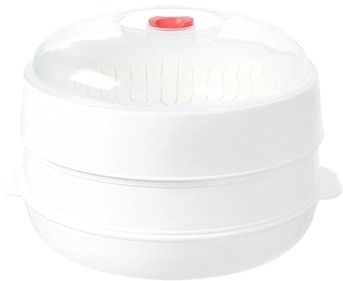 Mikrowellen-Dampfgarer, multifunktionaler Mikrowellen-Dampfgarer mit Wärmeisolierung und transparentem Deckel zum Garen von Speisen von PFHFRJZLQ