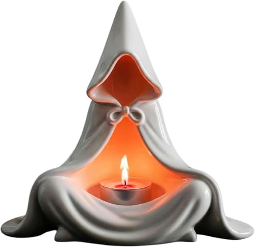 Mystischer Zauberer-Kerzenhalter, Halloween-Kerzenständer mit Kapuze, Gothic-Teelichthalter, gruseliger Akzent für Zuhause und Bar Mystischer Zauberer-Kerzenhalter, Halloween-Kerzenständer mit Kapuze, Gothic-Teelichthalter, gruseliger Akzent für Zuhause und Bar von PFHFRJZLQ