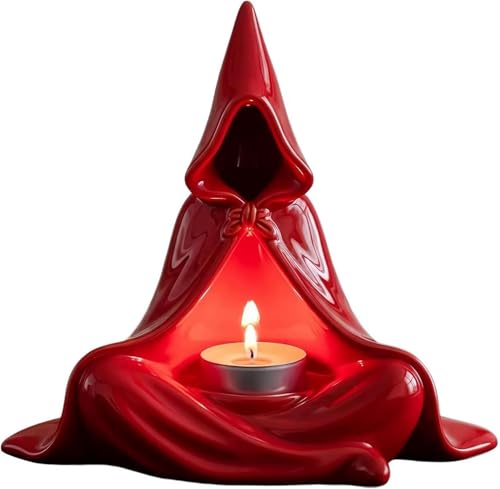 Mystischer Zauberer-Kerzenhalter, Halloween-Kerzenständer mit Kapuze, Gothic-Teelichthalter, gruseliger Akzent für Zuhause und Bar Mystischer Zauberer-Kerzenhalter, Halloween-Kerzenständer mit Kapuze, Gothic-Teelichthalter, gruseliger Akzent für Zuhause und Bar von PFHFRJZLQ