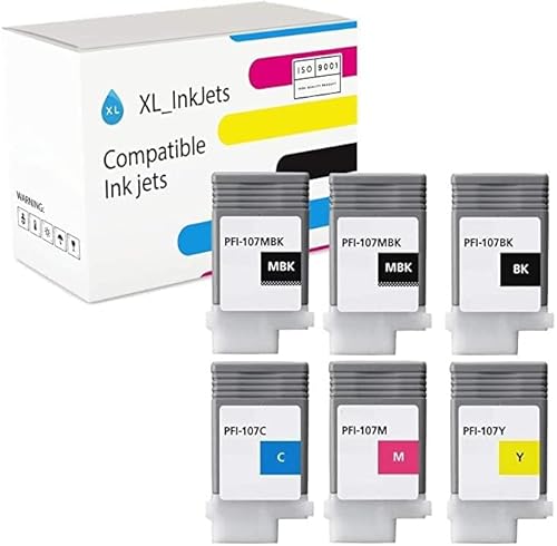 XL-Ink kompatibel für Canon PFI-107 Spar-Set 6 Stück (2xMBK/BK/C/M/Y) von XL-Ink