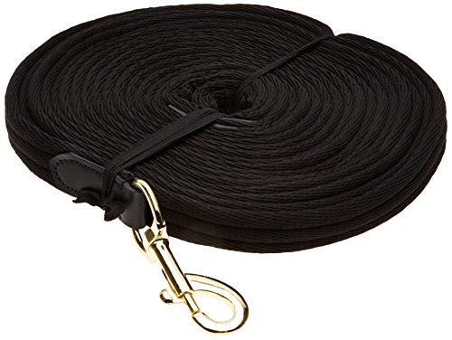 PFIFF 004001 Softlonge mit Handschlaufe, Soft Longe schwarz Longierleine 800 cm von PFIFF