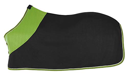 PFIFF 100983 Polarfleecedecke Fleecedecke Pferdedecke Abschwitzdecke, Schwarz/Grün, 165 von PFIFF