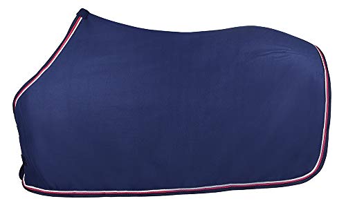 PFIFF 101496 Pferde Polarfleece Decke Pauline, Fleecedecke Pferdedecke, Blau / Pink 135 von PFIFF