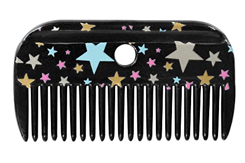 PFIFF 101754 Mähnenkamm Sternenzauber, Kamm für Pferdemähne, Schwarz mit Sternen Motiv PFIFF 101754 Mähnenkamm Sternenzauber, Kamm für Pferdemähne, Schwarz mit Sternen Motiv von PFIFF