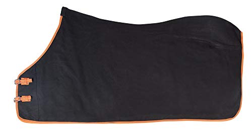 PFIFF 102454 Fleecedecke "Costa", schwarz-orange 115 von PFIFF