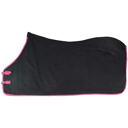 PFIFF 102454 Fleecedecke "Costa", schwarz-pink 155 von PFIFF