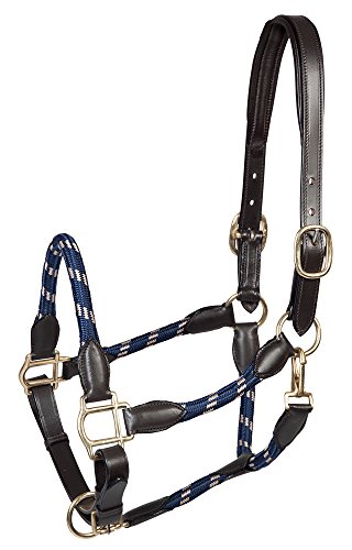 PFIFF Lederhalfter 'Lina' beidseitig verstellbar, Blau-Beige, Cob PFIFF Lederhalfter 'Lina' beidseitig verstellbar, Blau-Beige, Cob von PFIFF