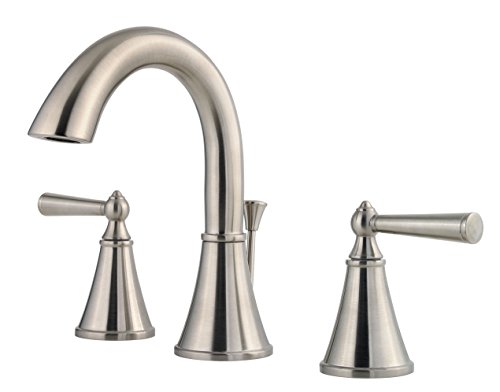 PFISTER LG49GL0K Saxton LG49-GL0K Badezimmer-Wasserhahn mit 2 Griffen, 20,3 cm breit, gebürstetes Nickel, 1,2 gpm, 1 von PFISTER