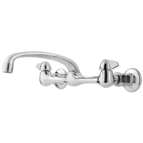 Pfister G1271000 Pfirst Series 2-Handle Wallmount Kitchen Faucet, Polished Chrome von PFISTER