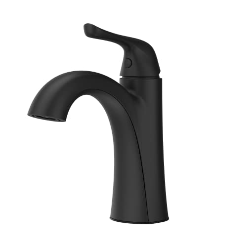 Pfister LF042MALSDB Willa Single Control 10,2 cm Centerset Badezimmer Wasserhahn in Spot Defense Mattschwarz von PFISTER
