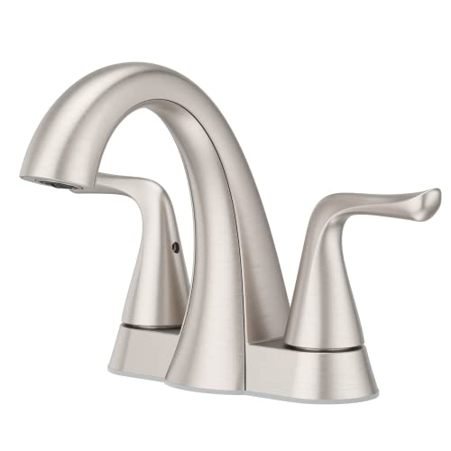 Pfister LF048MALGS Willa Wasserhahn mit 2 Griffen, 10,2 cm, Zentralfassung in Spot Defense, gebürstetes Nickel von PFISTER