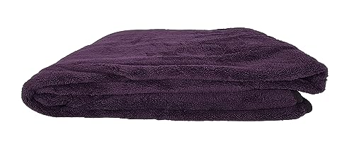 PFLEGE POINT® Kuscheldecke Wohndecke Fleecedecke Supersoft Kochfest (95°C) 150 x 200 cm (Pflaume) von PFLEGE POINT