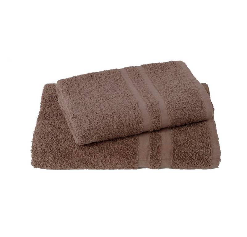 PFLEGE POINT Handtuch Frottierserie Colori kochfest schokobraun Handtuch (50 x 100 cm), (1-St) von PFLEGE POINT