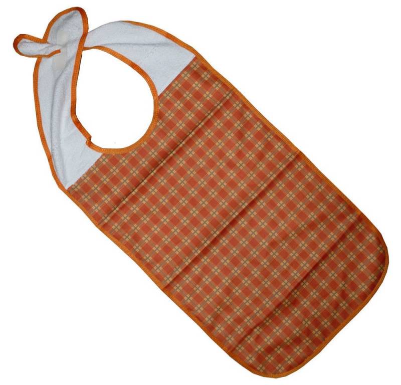 PFLEGE POINT Speiseschürze PFLEGE POINT® Ess-Schürze mit Steckverschluss terracotta von PFLEGE POINT