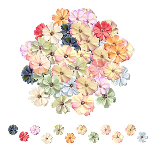 PFLYPF 60 Sternen-Zungenblumen, künstliche Blumenköpfe, DIY-Dekorationen, handgefertigte Blumen, verwendet für die Dekoration einer Hochzeit, Party, Hochzeitsauto von PFLYPF