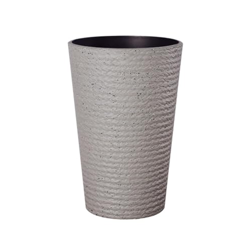 PFLife Blumentöpfe mit Zementimitat Textur blumentopf Gross draussen für Innen und Außen blumenkübel Kunststoff leichtem und mobilem Höhe 42 cm Ø26(Sand, klein) von PFLife