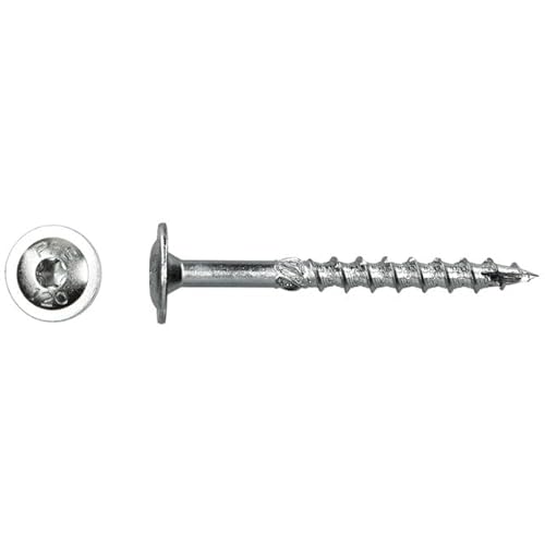 Tellerkopfschraube Holzschraube 8x60 mm Zn T40 Teilgewinde - Innenstern - Tellerkopf dia 22 mm VE 50 Stück + gratis Bit Tellerkopfschraube Holzschraube 8x60 mm Zn T40 Teilgewinde - Innenstern - Tellerkopf dia 22 mm VE 50 Stück + gratis Bit von PFSPlus