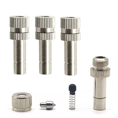30-teiliges Mikro-Ist-Düsen-Set mit Niederdruckkühlung aus Messing, Ist-Düsen-Set für Sprühkühlsysteme im Außenbereich, Ist-Düsensprinkler mit 6 Anschlüssen (0,8) von PFXNGMS