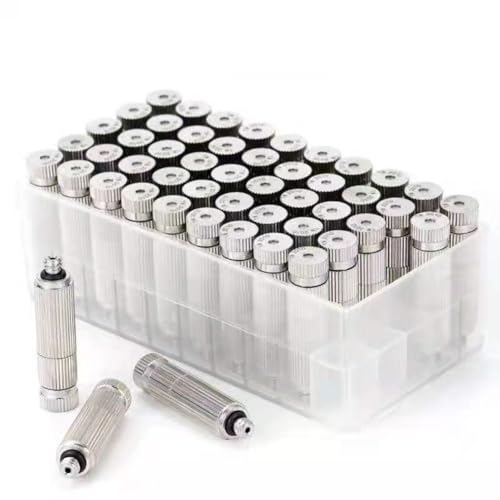 50 Stück Edelstahl-Einfülldüsen mit Filter für Kühlsysteme im Freien, UNC 10/24 Gewinde, Hochdruck-Einfülldüsen aus Edelstahl, 3 Abschnitte, 0,15 Lochdurchmesser von PFXNGMS