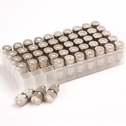 50 Stück Hochdruck-Einspritzdüsen für Außenkühlung Einspritzsystem. 10/24 UNC 0,1–0,8 Öffnung Edelstahl Einspritzdüsen Edelstahl-2 Abschnitte 0,2 Lochdurchmesser von PFXNGMS