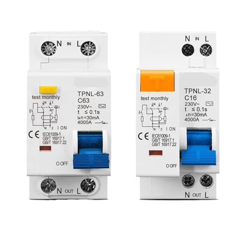 230V 1P + N Circuit Breaker Mit Über Und Kurz Strom Leckage Schutz RCBO MCB 1Pcs(TPNL 16A) von PFYTWBLX