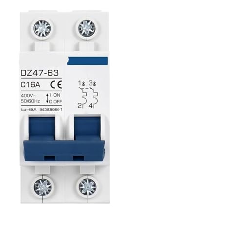 2P AC MCB DZ47 C Kurve Typ 230/400V Mini Circuit Breaker 6A-63A Power Schalter 1Pcs(2P,20A) von PFYTWBLX