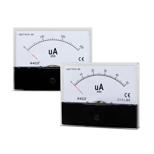 44C2-A Zeigertyp DC Amperemeter Positive und negative Microa Mpere Meter 44C2 500uA ± 25uA 100 * 80mm 1 Stücke(Plus-minus 200uA) von PFYTWBLX