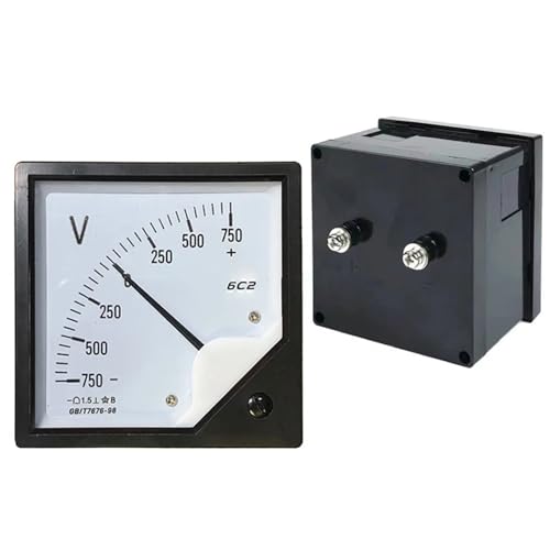 6C2 Zeigertyp DC-Voltmeter positiv und negativ 5 V 10 V 100 V 200 V 250 V 300 V 500 V 600 V 100 0 V 1 Stücke(Plus-minus 750V) von PFYTWBLX