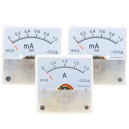 91C4 Amperemeter DC Analog 1A 2A 3A 5A 10A 20A 30A 50A 100A 200A 300A 500A Panel Mechanischer Zeigertyp Amper 1 Stücke(20A) von PFYTWBLX
