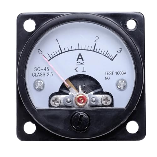 AC 0-3A Runde Analog Panel Meter Strom Messung Amperemeter Gauge Schwarz 1Pcs von PFYTWBLX