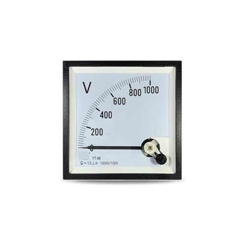 CP96 Mittelfrequenz-Voltmeter 1000 V/100 V Zeiger Hochspannungsmessgerät AC Nicht direkt 1000 Hz Dh96 Yt96 1 Stück(1500V 100V) von PFYTWBLX