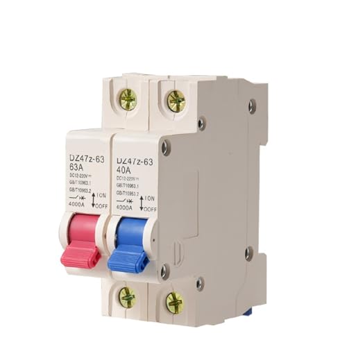 DZ47 DC 63A MCB 48V 72V Circuit Breaker Elektrische Batterie Auto Protector Schutz 1Pcs(40A) von PFYTWBLX