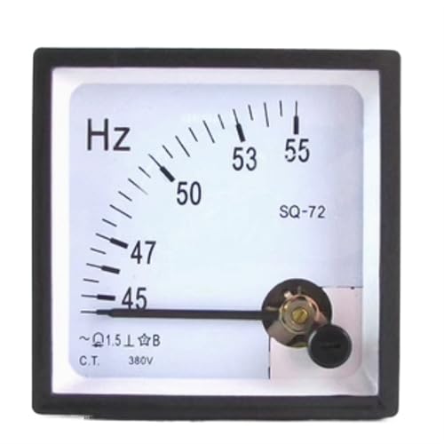 SQ-72 45-55Hz Frequenz-Panelmeter 1,5 Genauigkeitsklasse Zeigertyp Analoges Panelmeter AC 220V380V Frequenzmeter 1St(220V) von PFYTWBLX