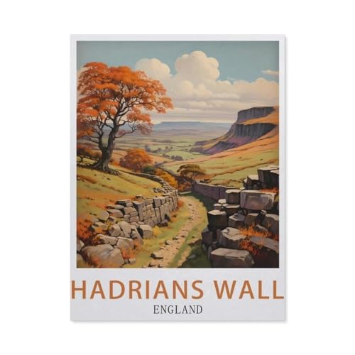 Hadrians Wall England，Metall-Blechschild, schicke Art, Retro, Eisen, Malerei, Bar, Menschen, Höhle, Café, Familie, Garage, Poster, Wanddekoration（15 x 30 cm）6 x12 Zoll-BA60 von PGCKSK