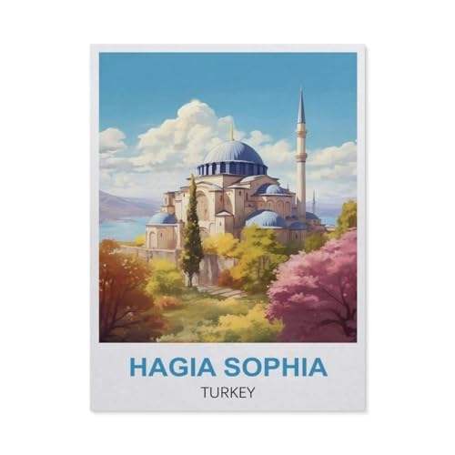 PGCKSK DIY 5D Diamond Painting Cross Stitch，Hagia Sophia Türkei，Round Drill Arts Diamond Embroidery Rhinestones Painting Beadwork(30 x 40 cm/11.81 x 15.74 Zoll)-DI30 von PGCKSK