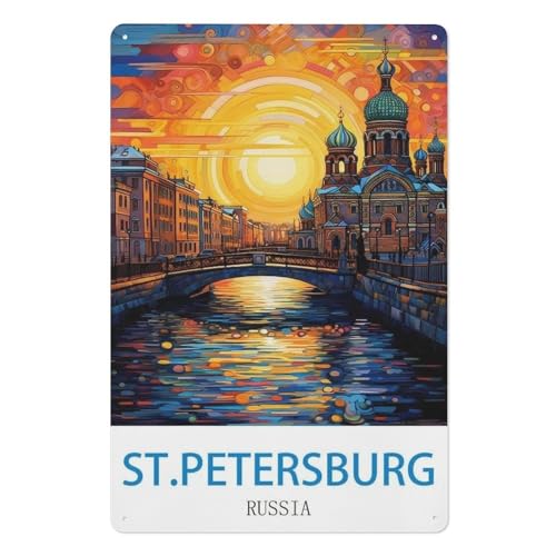 St. Petersburg Russland,Vintage-Metall-Blechschild für Zuhause, Café, Büro, Wandkunst, Metall-Poster, Garage, Dekoration, Männerhöhle, Schild, inspirierendes Zitat(20x30cm)8x12 inch-U96 St. Petersburg Russland,Vintage-Metall-Blechschild für Zuhause, Café, Büro, Wandkunst, Metall-Poster, Garage, Dekoration, Männerhöhle, Schild, inspirierendes Zitat(20x30cm)8x12 inch-U96 von PGCKSK