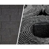 PGH - Dacheindeckungs-Set für Gartenhäusern inkl. Dachpappe V13, Rechteckschindeln, Dachpappennägeln, Größe: 0 - 3 m² von PGH