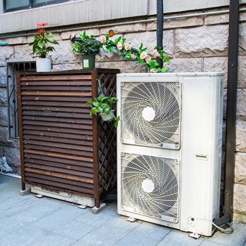 PGKTKCWH Außenklimaanlagen-Abdeckung, Außen-Klimaanlagenregal aus Holz, Fensterladen-Design, Klimaanlagenregal (110 x 50 x 85 cm) von PGKTKCWH