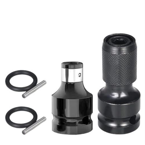 PGLVLZFGFN Schlagschrauber-Steckschlüssel-Adapter 1/2-Vierkant auf 1/4-Sechskant-Ratschen-Steckschlüssel-Satz Antriebskonverter Schnellspanner-Werkzeug Magnetstecknuss Steckdose(2PCS A B) von PGLVLZFGFN