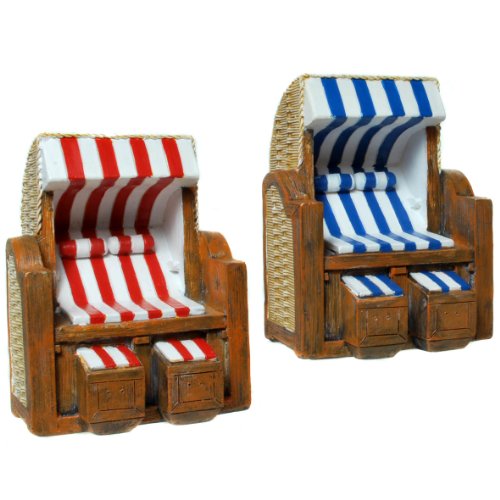 2 x Spardose Urlaubskasse Sparschwein Strandkorb sortiert 16 cm von PGONA