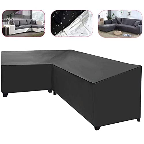 Harddo L-Form, die Satz-Abdeckung, wasserdichte L-Form-Eckaußensofa-Gartenmöbel-Schutzabdeckung-Allzweckstaub-Abdeckungen speist (286 × 222cm) von PGONA